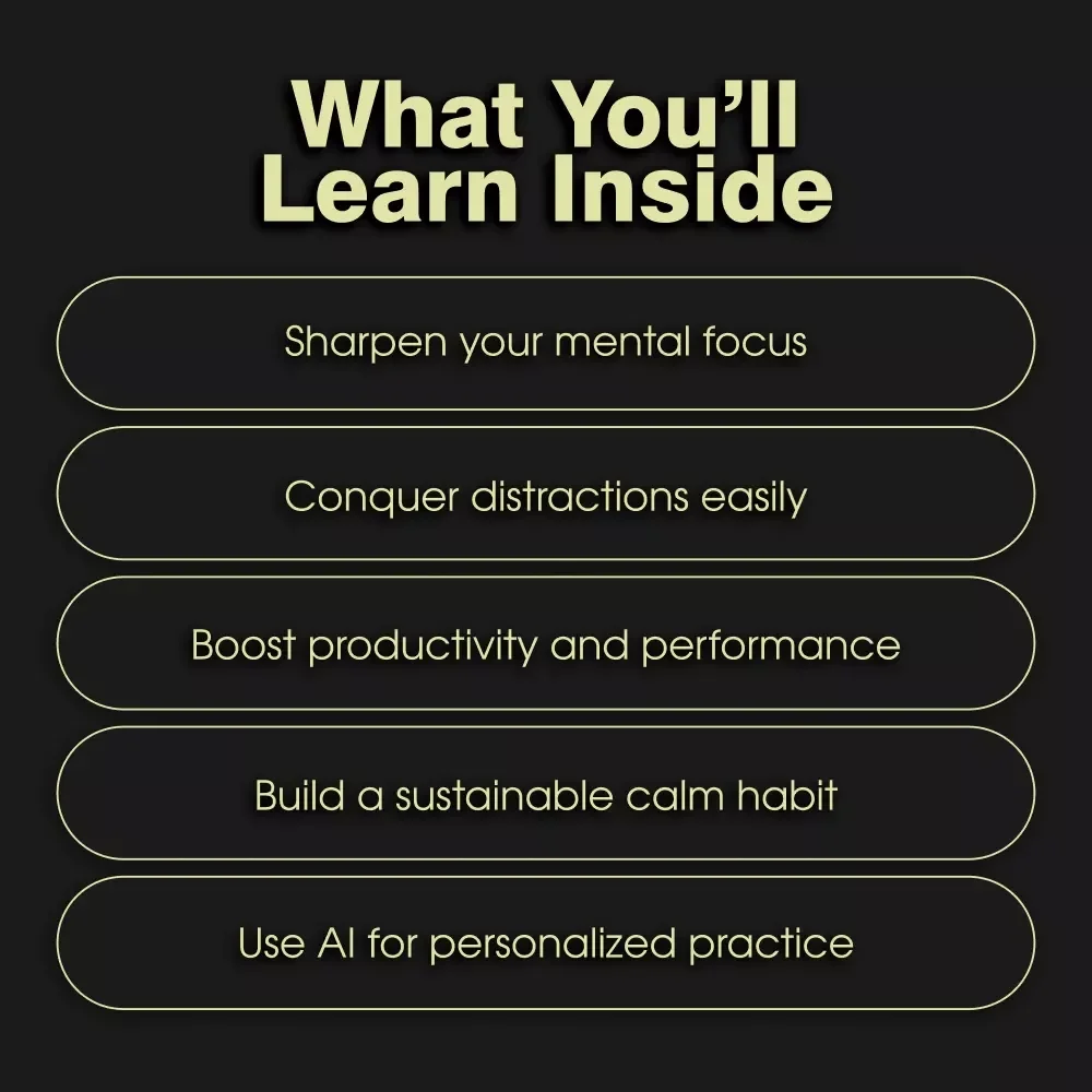 Focus in Flow: Meditation Techniques to Sharpen Your Mind | Digital eBook Download | Meditation Techniques to Increase Concentration