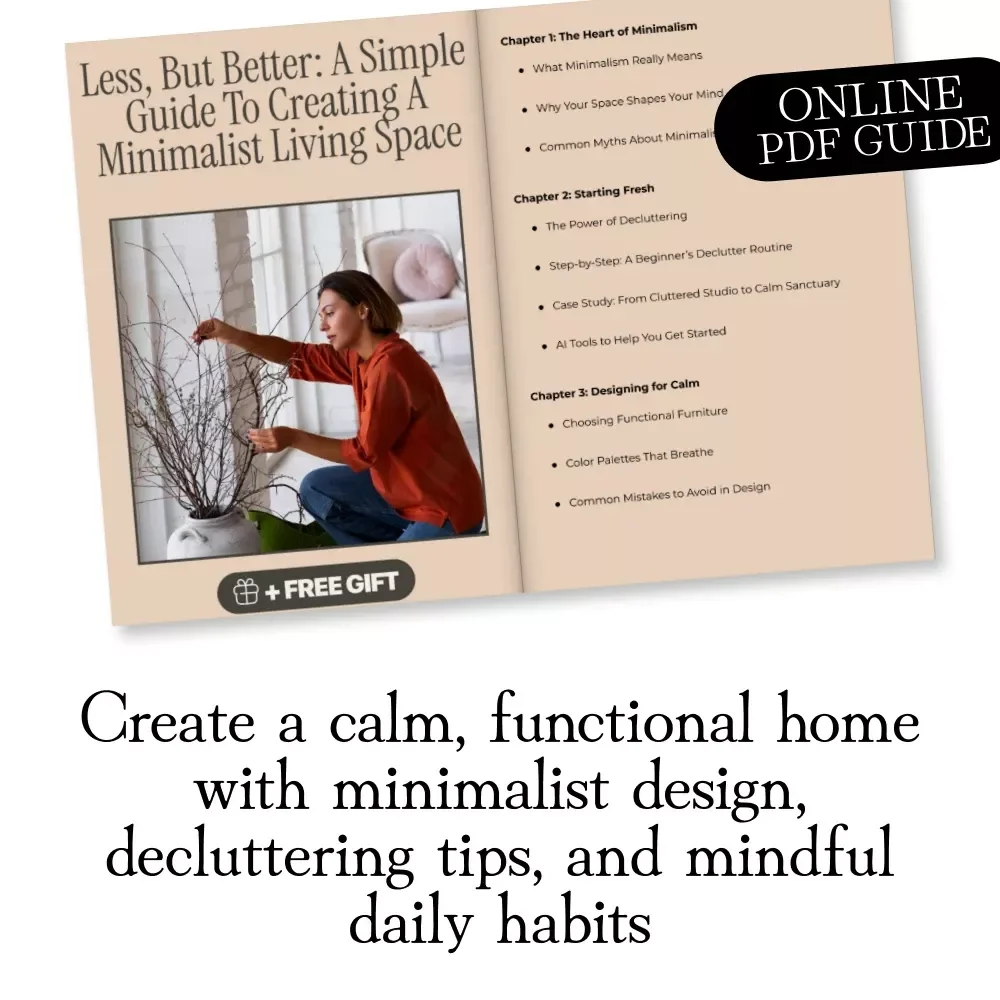 Less, But Better: A Simple Guide to Creating a Minimalist Living Space – Digital Download, eBook, Checklist for Decluttering, Minimalist Home Design, and Calm Living