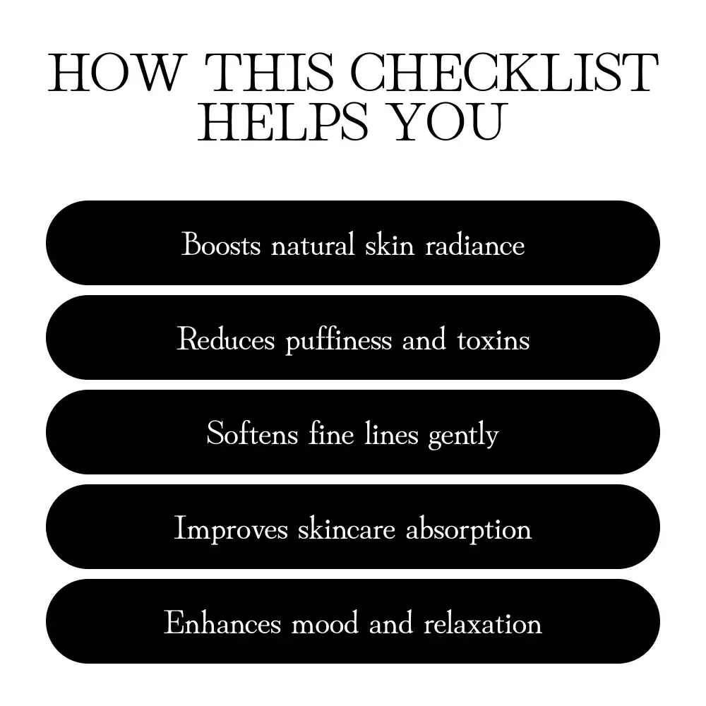 The Facial Massage Benefits Checklist | Digital Skincare Guide, eBook & Self-Care Routine for Radiant, Youthful Skin