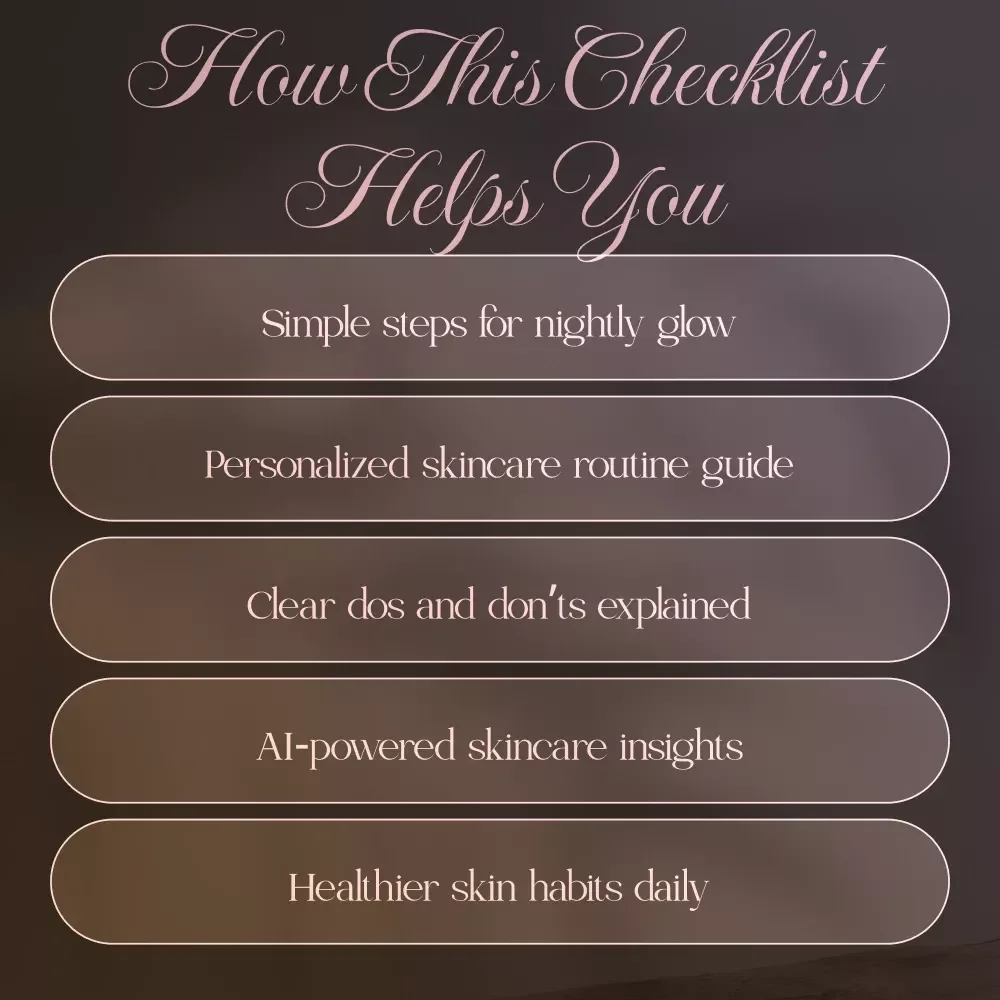 Glow-Up Nighttime Skincare Routine Essentials | Digital Download Checklist for Flawless Evening Rituals, Self-Care, and Healthy Skin Habits