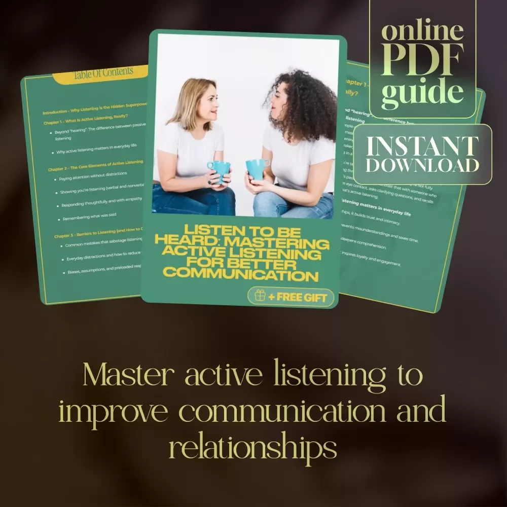 Listen to Be Heard: Mastering Active Listening for Better Communication – eBook for Active Listening Skills for Better Communication