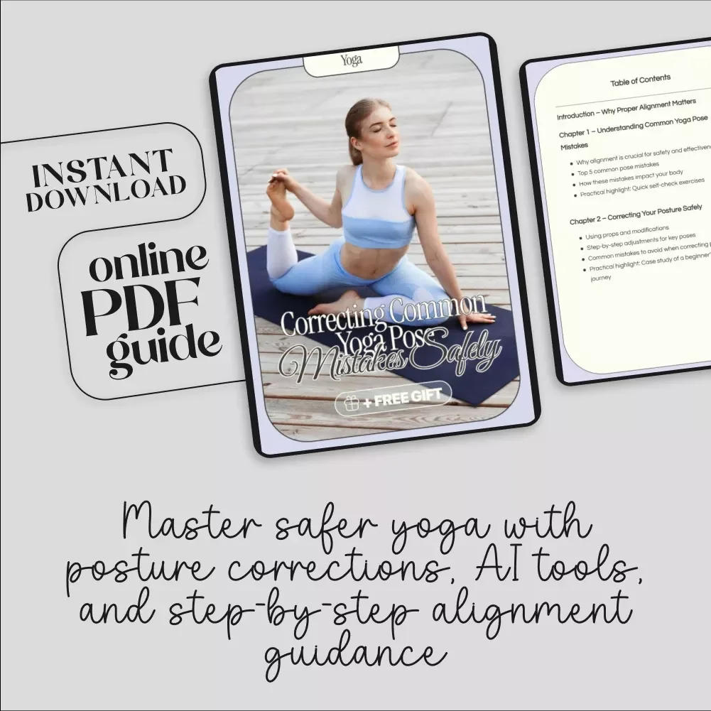 Correcting Common Yoga Pose Mistakes Safely | Yoga Alignment eBook | Digital Download Guide for Beginners and Instructors | Improve Posture, Prevent Injuries, Enhance Practice