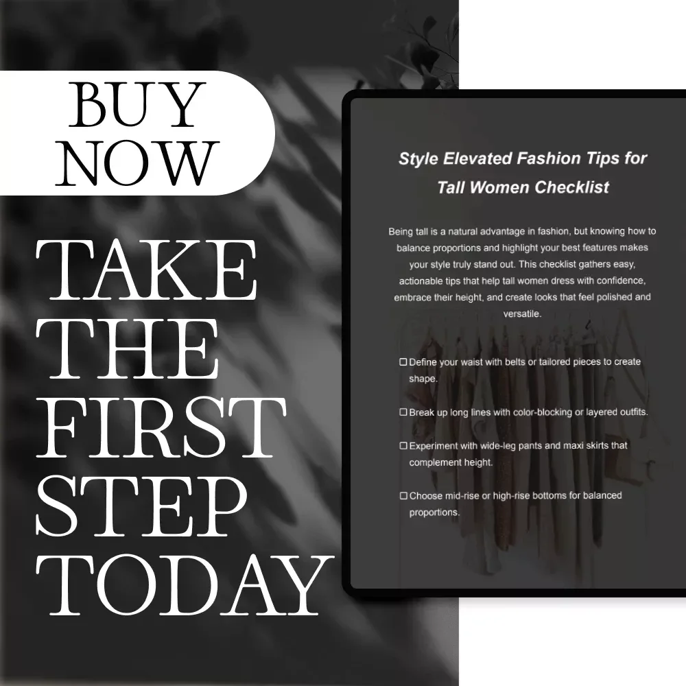 Style Elevated Fashion Tips for Tall Women Checklist | Digital Download | Fashion Tips for Tall Women Guide, eBook & Style Proportion Checklist