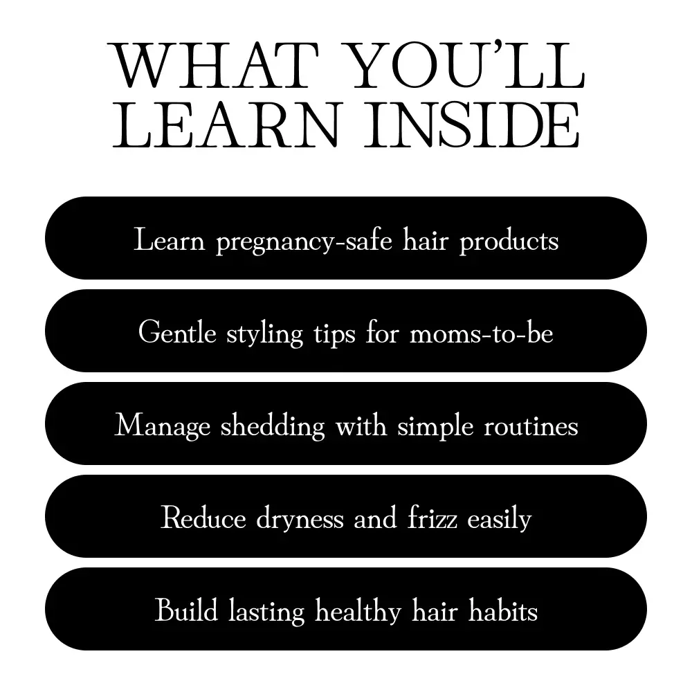 Hair Care During Pregnancy | Digital Guide for Expecting Moms | Safe Hair Care Tips, Routines & Postpartum Solutions