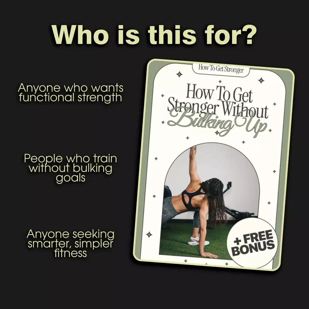 How to Get Stronger Without Bulking Up | Lean Strength Guide for Women & Men | Fitness eBook | Tips for Getting Stronger Without Bulking Up Too Much | Digital Download Strength Training Plan