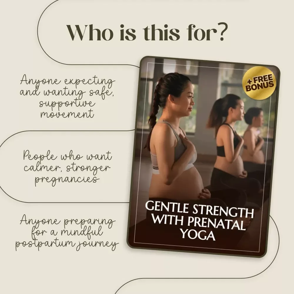 Gentle Strength with Prenatal Yoga | Digital Guide for Expecting Mothers | Prenatal Yoga Poses, Breathing, and Routines