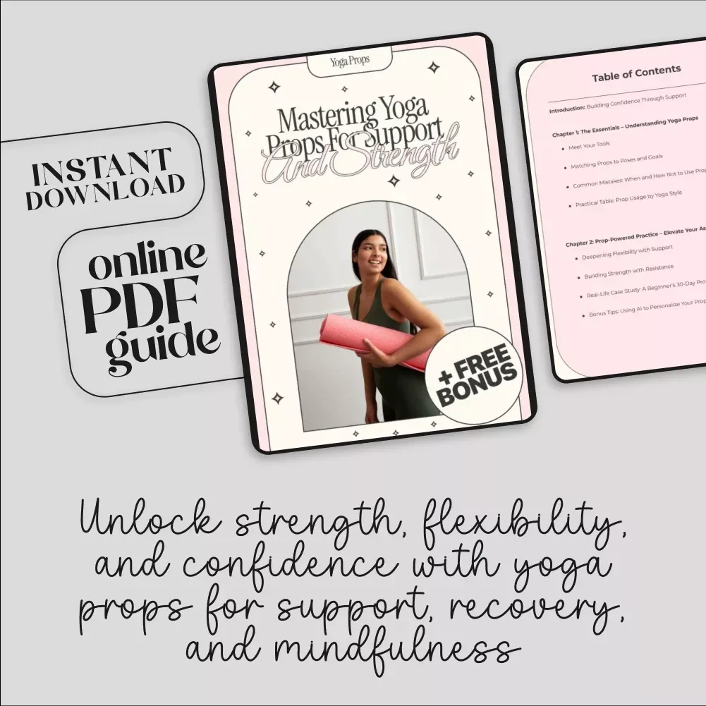 Mastering Yoga Props for Support and Strength | Digital Download eBook, Yoga Guide, Restorative Yoga Checklist, Flexibility & Strength PDF