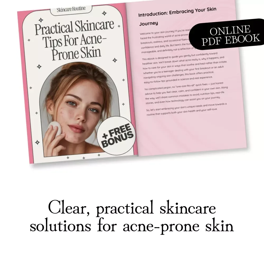 Practical Skincare Tips for Acne-Prone Skin | Clear Skin eBook Guide, Digital Download, Acne Skincare Routine, Checklists & Lifestyle Tips