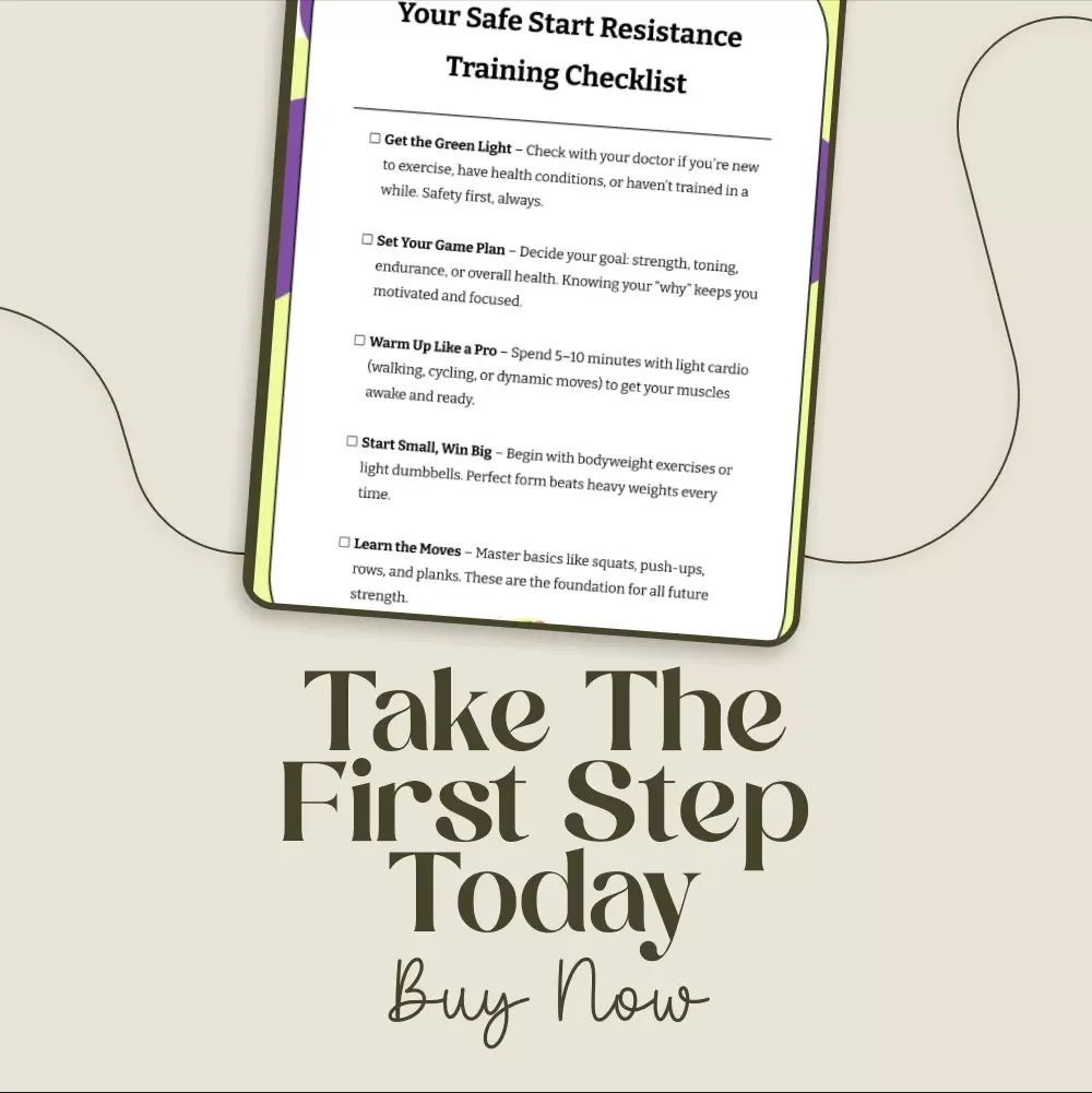 Your Safe Start Resistance Training Checklist | Beginner Fitness Guide | Printable Workout Planner | Digital Download | Strength Training for Beginners | Home Gym Fitness Checklist | Instant PDF Download
