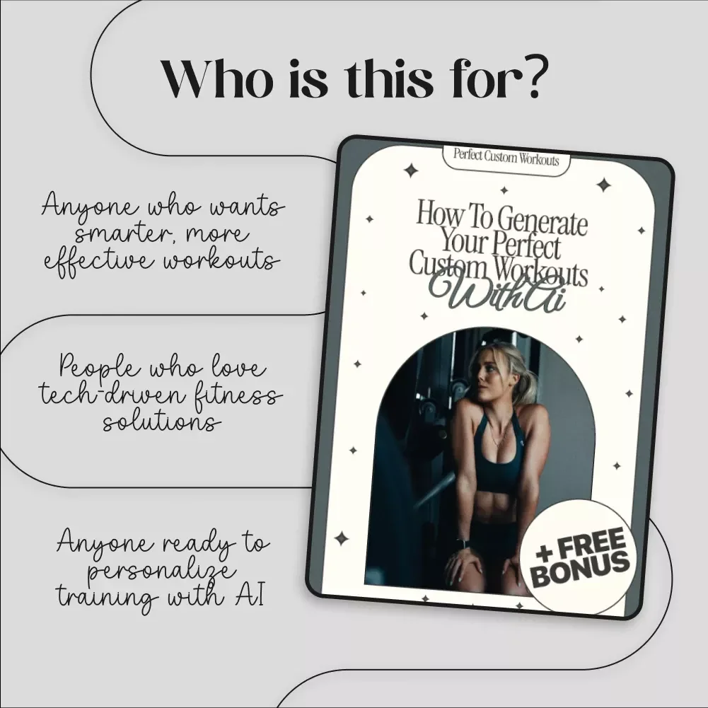 How to Generate Your Perfect Custom Workouts with AI | Digital Fitness Guide | Personalized AI Workout Planner | AI Fitness eBook for Strength, Cardio, Flexibility & Hybrid Training