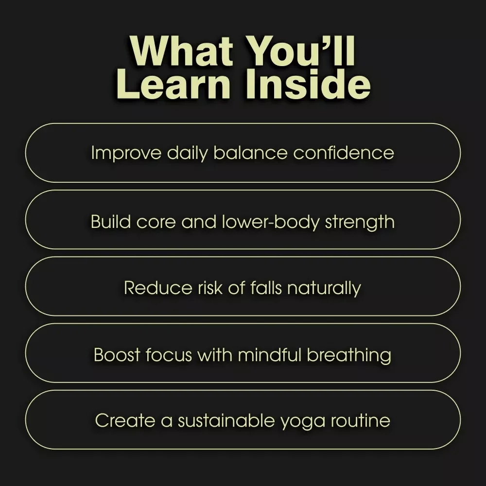 Steady & Strong: Yoga to Enhance Balance After 40 | Digital Ebook | Yoga for Balance After 40 | Stability, Flexibility & Mindfulness Guide