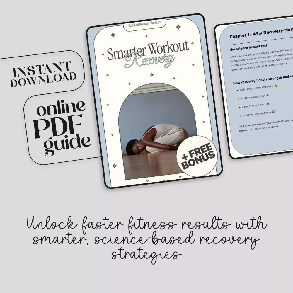 Smarter Workout Recovery | Digital Guide for Faster Muscle Repair, Energy Boost & Balance | Printable eBook with Workout Recovery Routines, Sleep & Nutrition Tips, AI Tools for Smarter Fitness