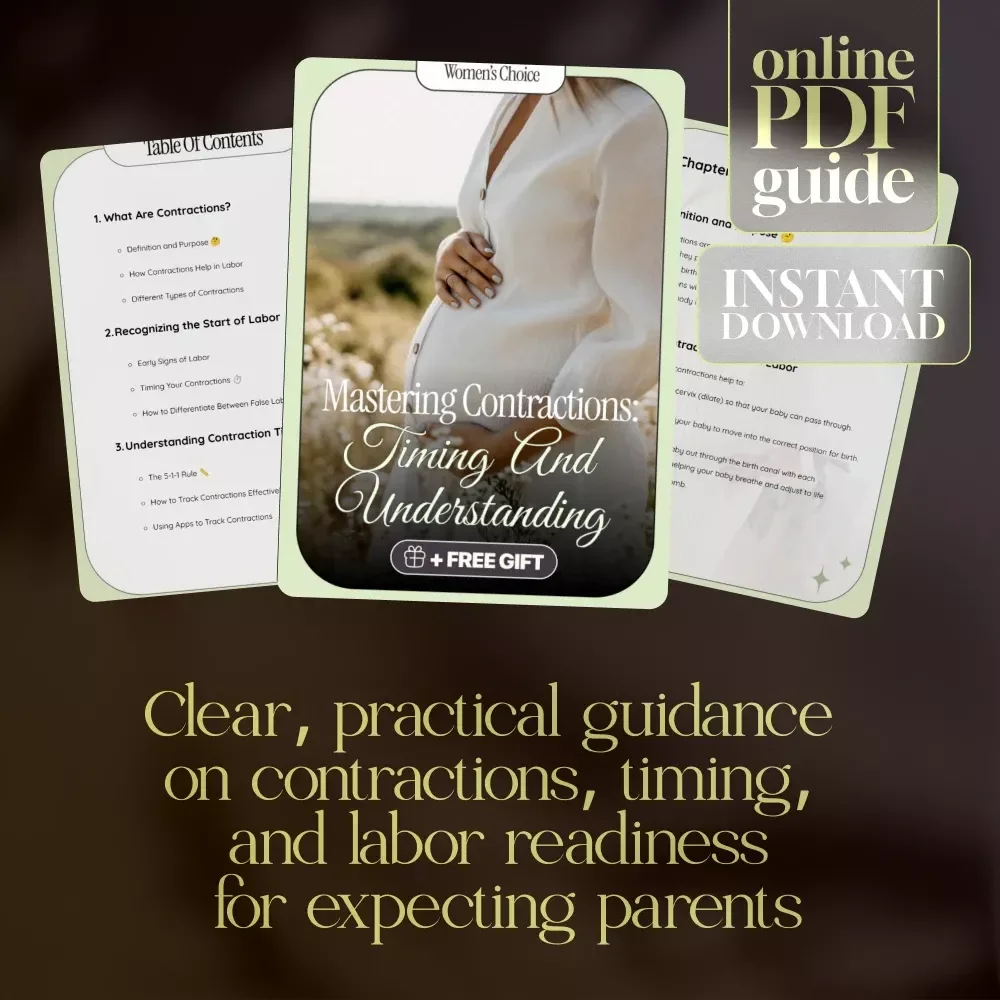 Mastering Contractions: Timing and Understanding | Pregnancy Guide Ebook for Expecting Mothers | Digital Download on Understanding Contractions and Their Timing