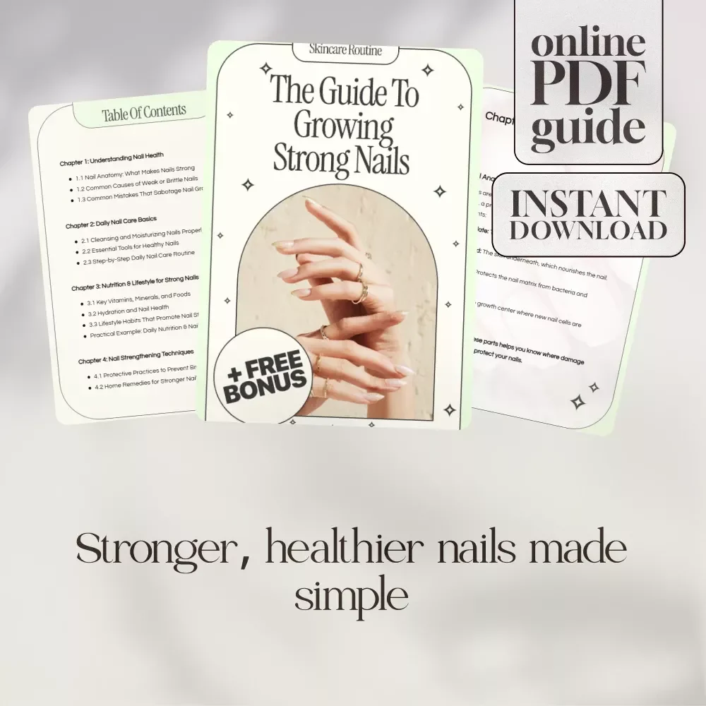 The Guide to Growing Strong Nails | Nail Care eBook for Healthy Growth, Daily Routines & Natural Strengthening | How to Grow Strong Nails Digital Download