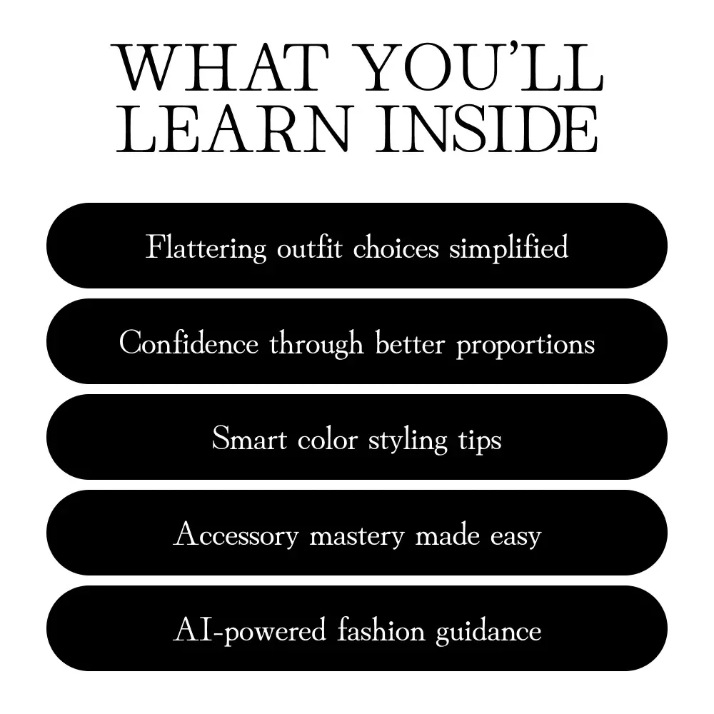 Mastering Your Body Shape with Confidence | Style Guide & eBook on How to Dress for Your Body Shape, Fashion Proportions, Outfit Balance, and Confidence in Color