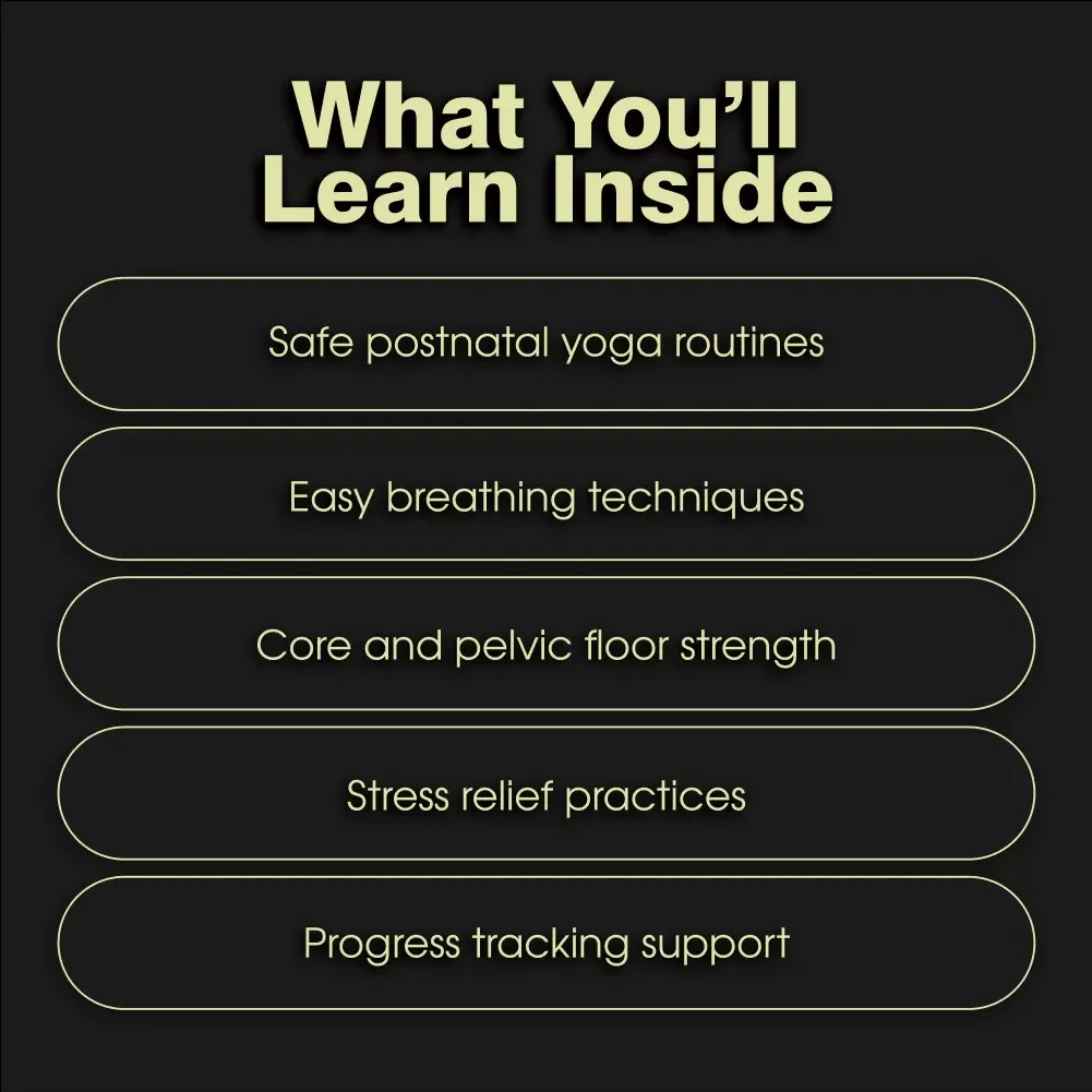 Breathe, Stretch, Heal: Your Postnatal Yoga Recovery Guide | Digital Download eBook, Gentle Yoga for Moms, Pelvic Floor Healing, Postpartum Wellness, Recovery Checklist