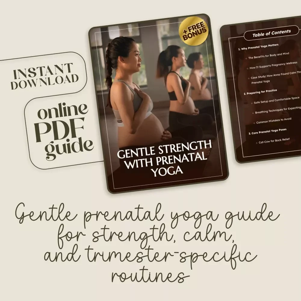 Gentle Strength with Prenatal Yoga | Digital Guide for Expecting Mothers | Prenatal Yoga Poses, Breathing, and Routines