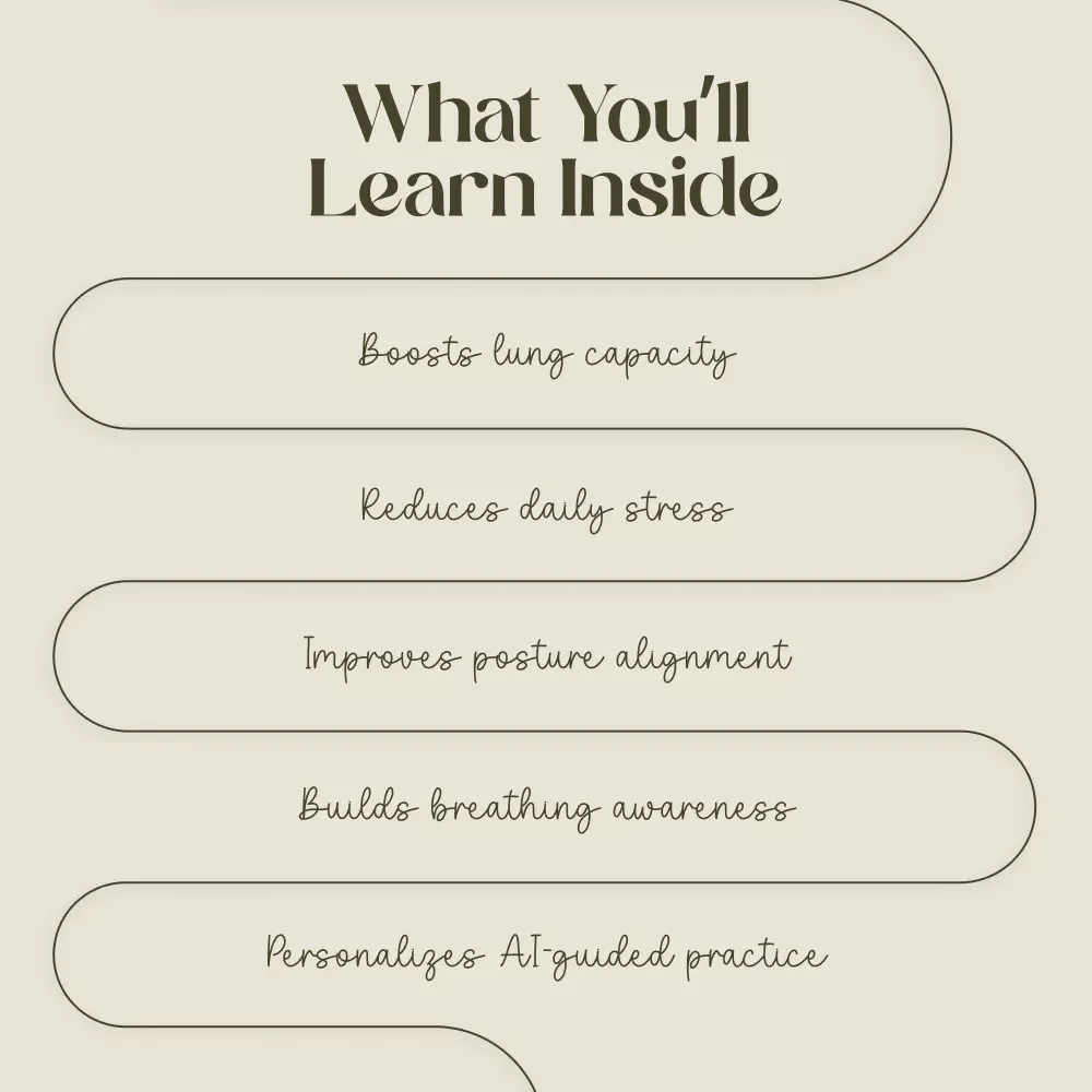 Breathe Better with Yoga | Digital Guide for Mindful Breathing, Yoga to Improve Breathing Capacity, and AI-Powered Wellness Practices