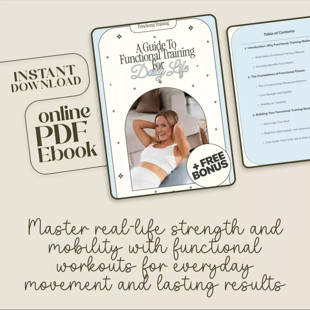 A Guide to Functional Training for Daily Life | Functional Fitness eBook for Beginners & Advanced | Digital Download Workout Guide for Real-Life Strength, Mobility & Core Stability