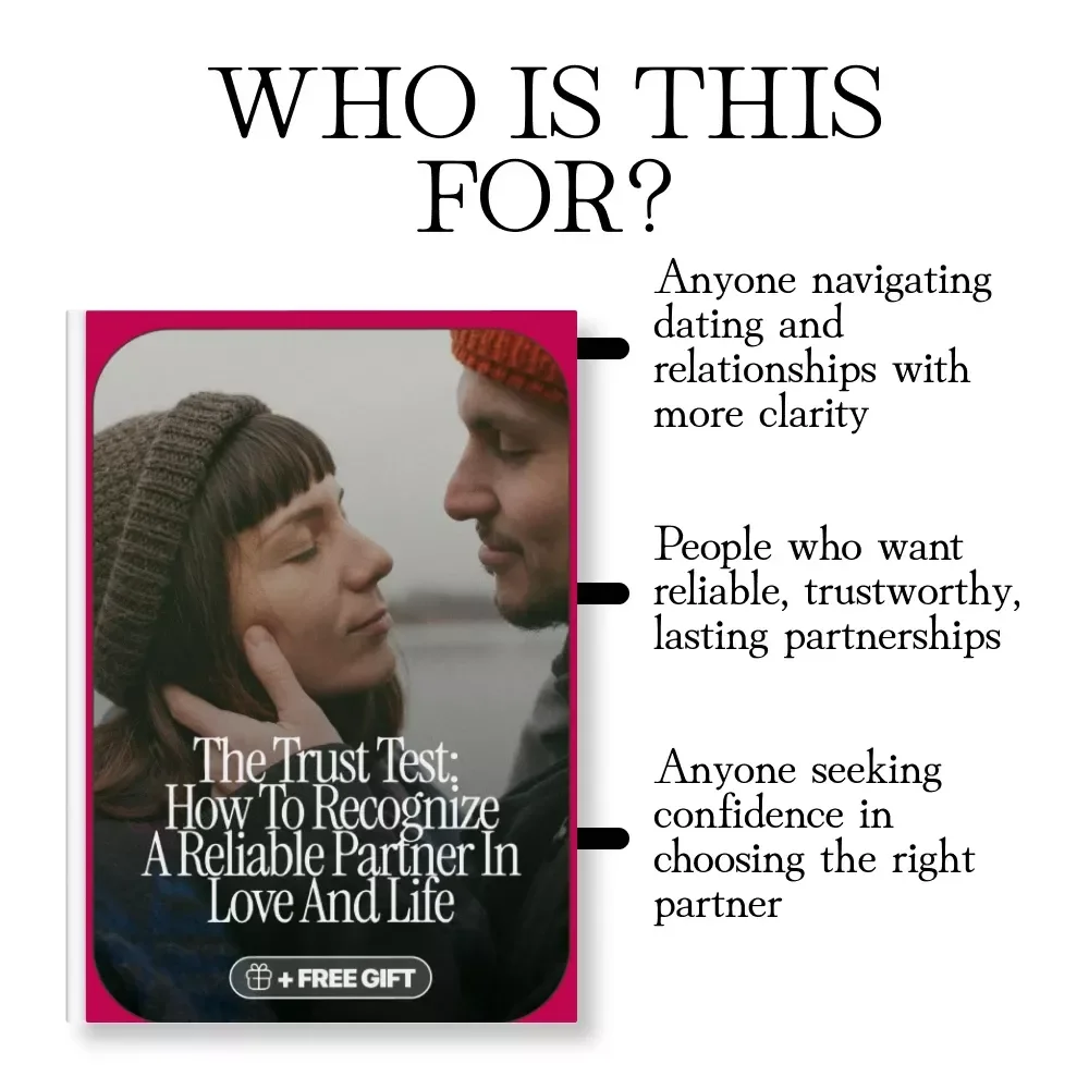 The Trust Test: How to Recognize a Reliable Partner in Love and Life | Relationship eBook, Digital Guide, Trust Checklist, Dating Red Flags, Love & Relationships