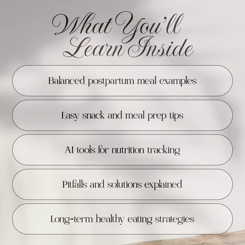 Nourish & Thrive: Your Easy Postpartum Meal Plan | Digital Download Guide for Recovery, Energy & Healthy Eating After Birth