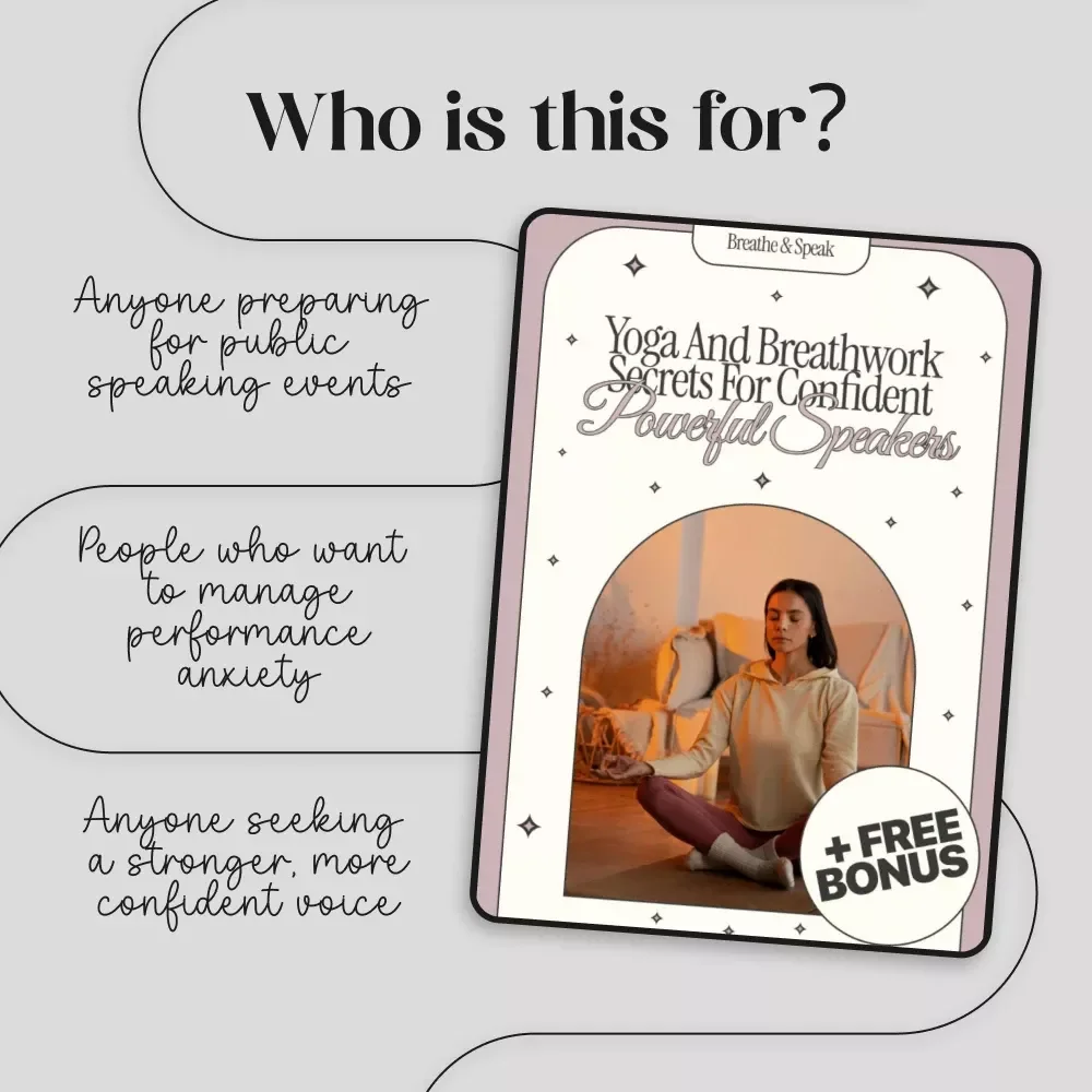 Breathe & Speak: Yoga and Breathwork Secrets for Confident, Powerful Speakers | Digital Guide for Public Speaking, Voice Training & Anxiety Relief