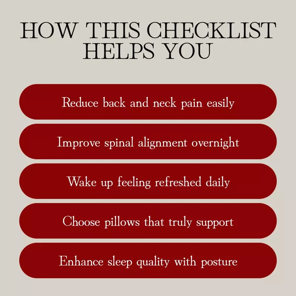 Women's Choice Checklist: Good Sleeping Posture for Restful Nights | Digital Download Sleep Guide, eBook & Printable Checklist for Better Sleep, Neck & Back Support