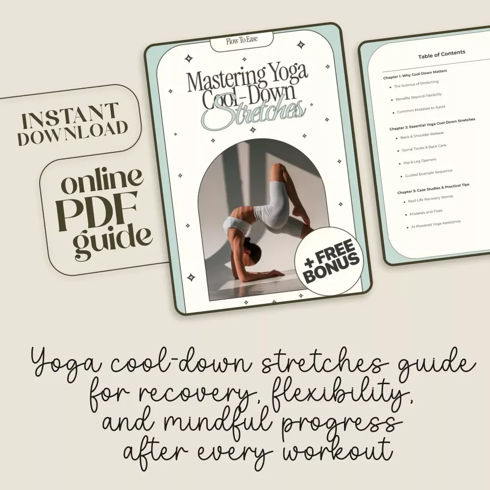 Flow to Ease: Mastering Yoga Cool-Down Stretches Guide | Digital Download for Relaxation, Flexibility, and Recovery | Yoga Cool-Down Stretches for Beginners & Experienced Yogis
