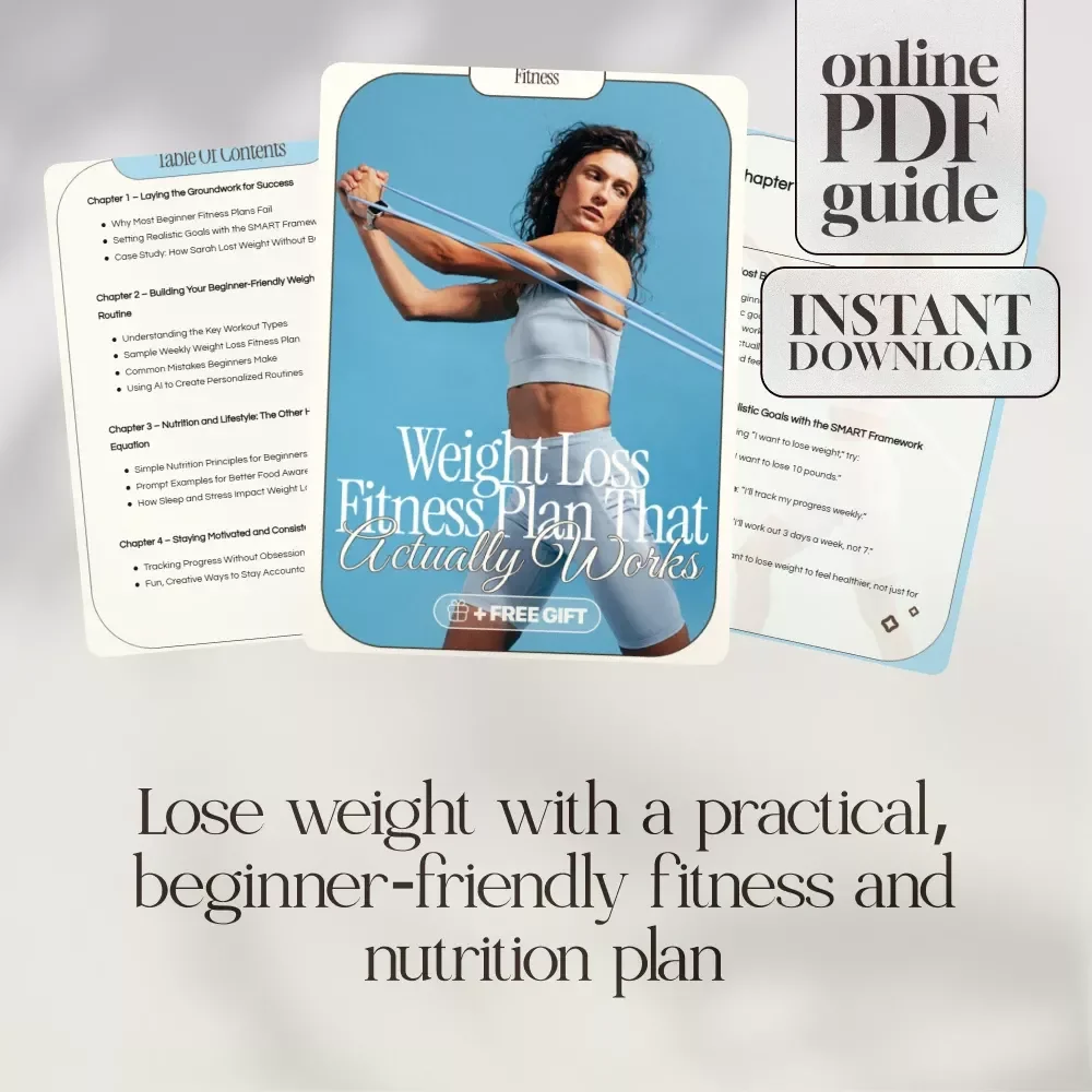 Weight Loss Fitness Plan That Actually Works | Beginner-Friendly Step-by-Step eBook | Digital Download Weight Loss Fitness Plan for Beginners