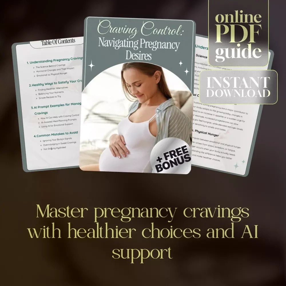 Craving Control: Navigating Pregnancy Desires | Digital Guide for Dealing with Pregnancy Cravings, Healthy Alternatives & AI Meal Planning