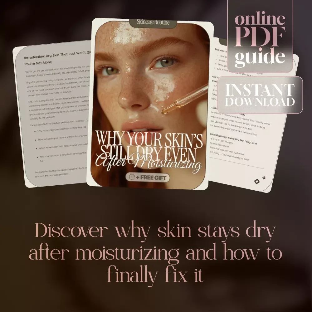 Why Your Skin’s Still Dry Even After Moisturizing | Digital Skincare Guide for Dry & Dehydrated Skin | eBook Download for Healthy Hydrated Skin