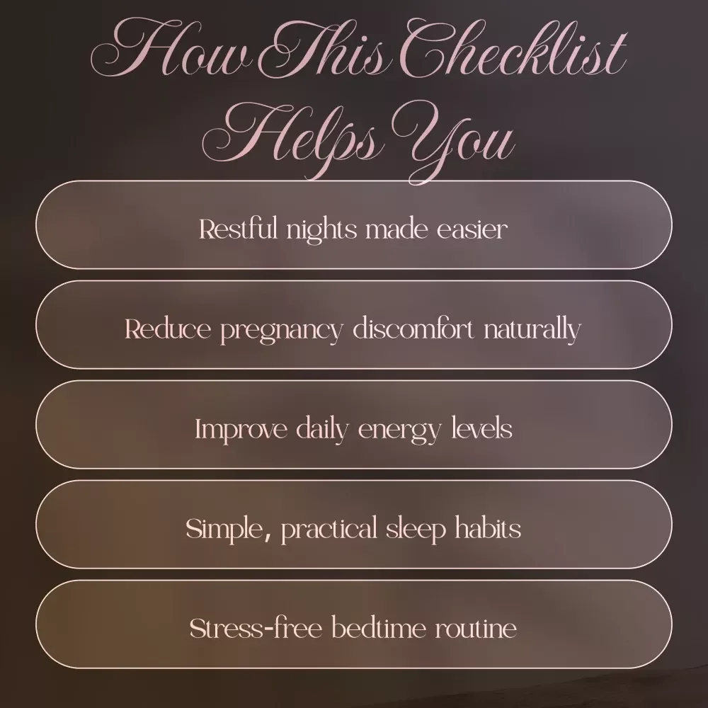 Sleep Tips During Pregnancy Checklist | Digital Download Guide for Better Rest, Sleep Routine & Comfort