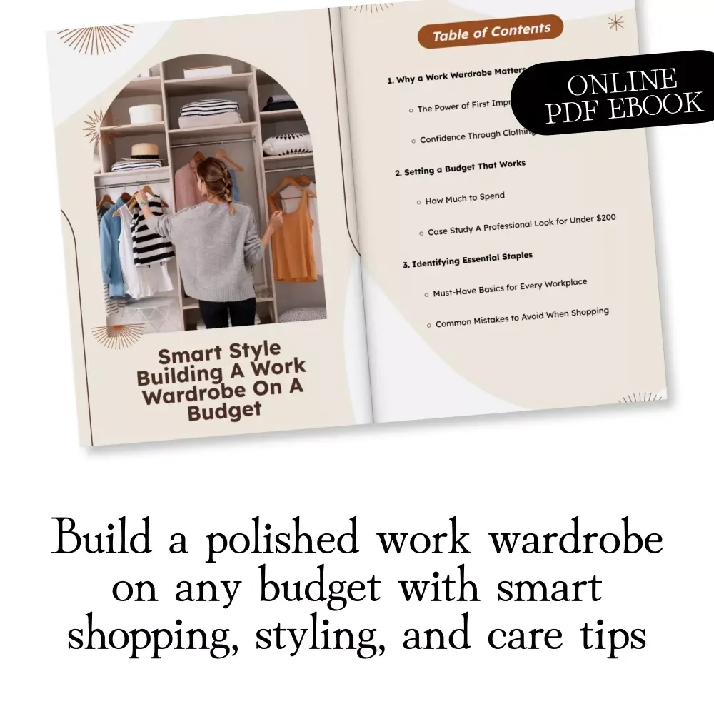 Smart Style Building a Work Wardrobe on a Budget | Ebook Guide for Affordable Office Fashion, Professional Outfits & Styling Tips
