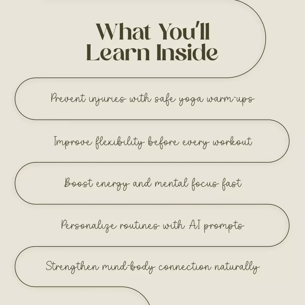 Flow Before You Go: Yoga Warm-Up Routines to Supercharge Your Workouts | Digital Guide for Fitness Lovers | Printable PDF Yoga Warm-Up Routines Before Workouts