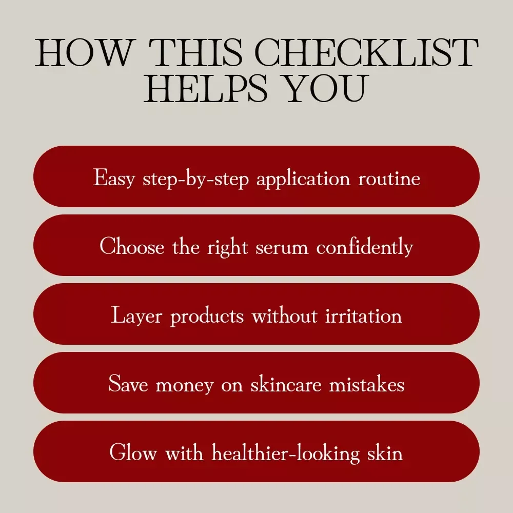 How to Use Serums Like a Skincare Pro | Digital Skincare Guide, eBook & Checklist for Glowing Skin, Beginners & Beauty Enthusiasts