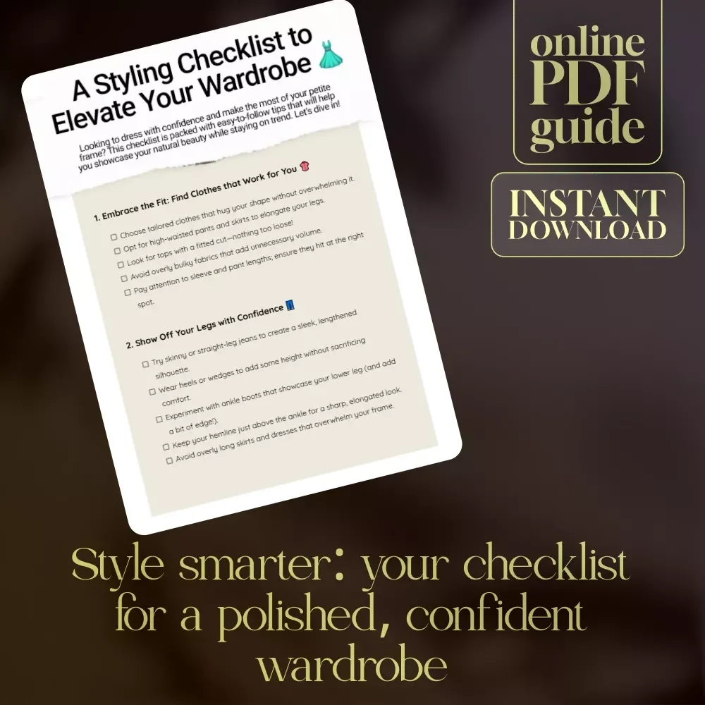 A Styling Checklist to Elevate Your Wardrobe | Styling Tips for Petite Women | Digital Download Guide, eBook & Fashion Checklist