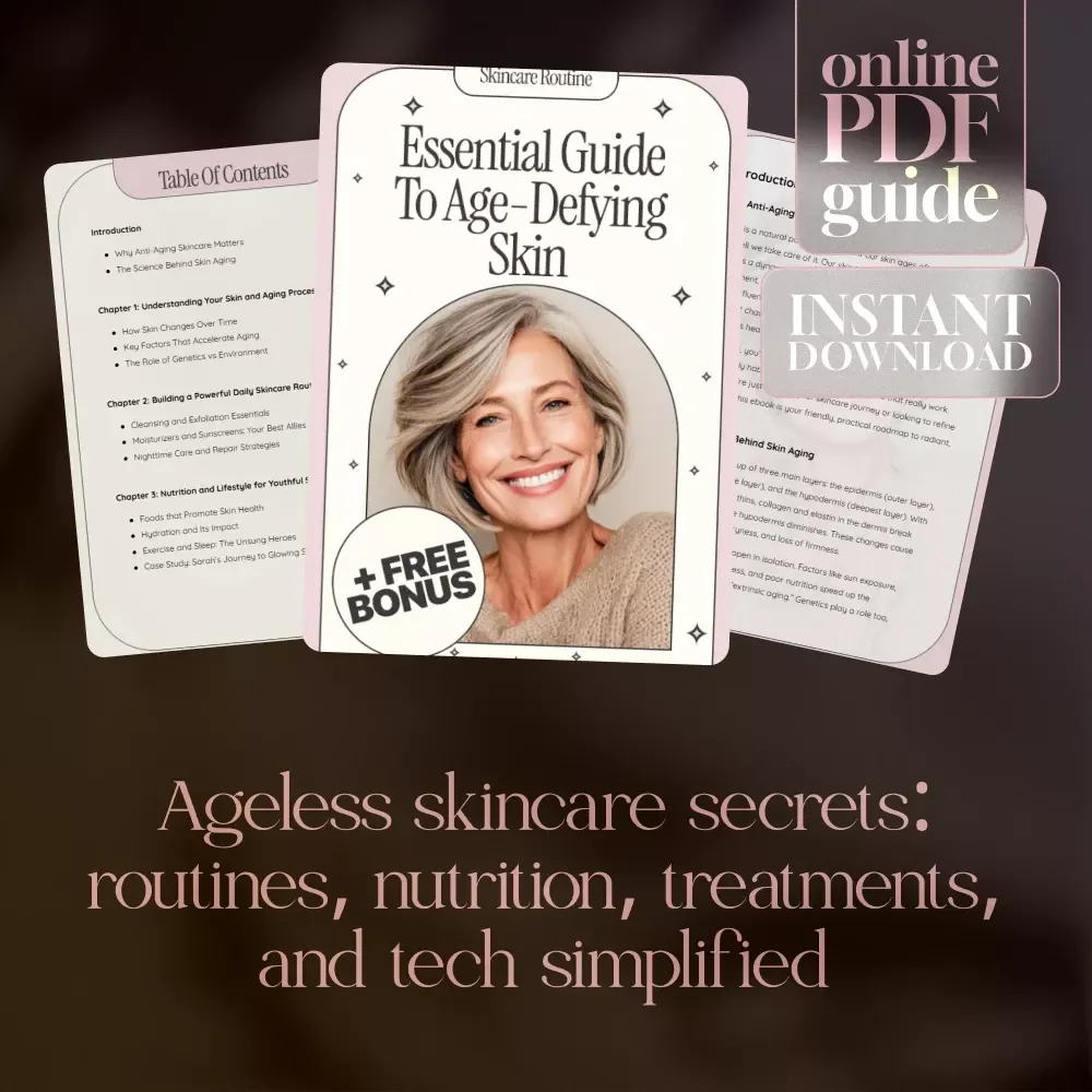 Essential Guide to Age-Defying Skin | Anti-Aging Skincare Strategies eBook | Digital Download Skincare Routine, Nutrition & Lifestyle Tips