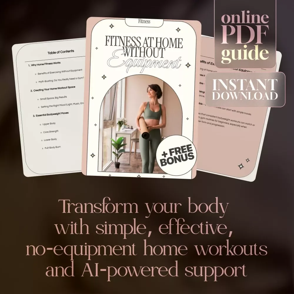 Fitness at Home Without Equipment | Beginner-Friendly Ebook Guide for Effective Bodyweight Workouts & AI-Powered Progress