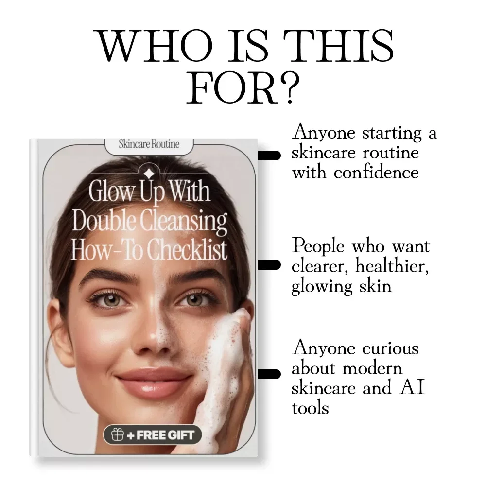 Glow Up with Double Cleansing How-To Checklist | Skincare Routine, Digital Download, Face Care Guide, Cleansing Checklist for Radiant Skin
