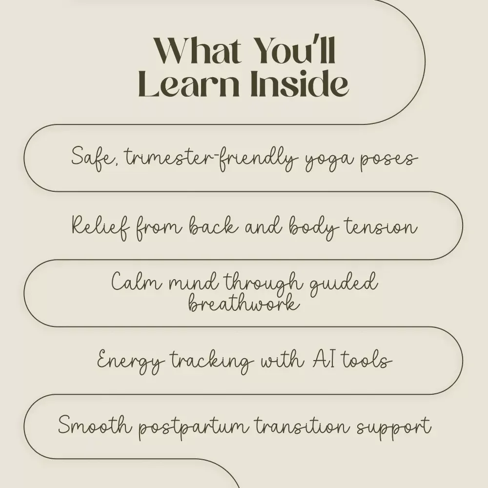 Gentle Strength with Prenatal Yoga | Digital Guide for Expecting Mothers | Prenatal Yoga Poses, Breathing, and Routines