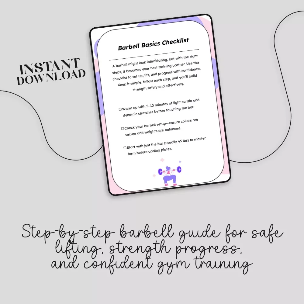 Barbell Basics Checklist – How to Use a Barbell for Safe Strength Training | Digital Fitness Download