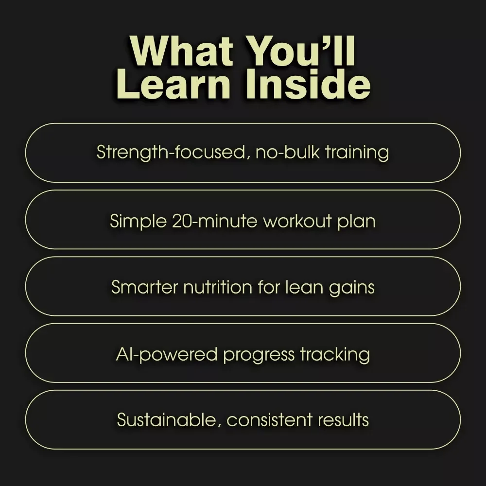 How to Get Stronger Without Bulking Up | Lean Strength Guide for Women & Men | Fitness eBook | Tips for Getting Stronger Without Bulking Up Too Much | Digital Download Strength Training Plan