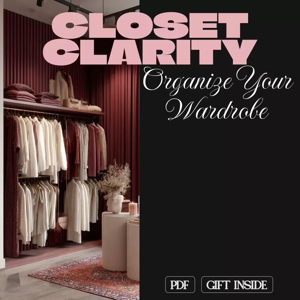 Closet Clarity: A Simple Guide to Organizing Your Wardrobe – Digital Download eBook, Checklist & Step-by-Step Guide for Decluttering, Capsule Wardrobe, and Closet Organization