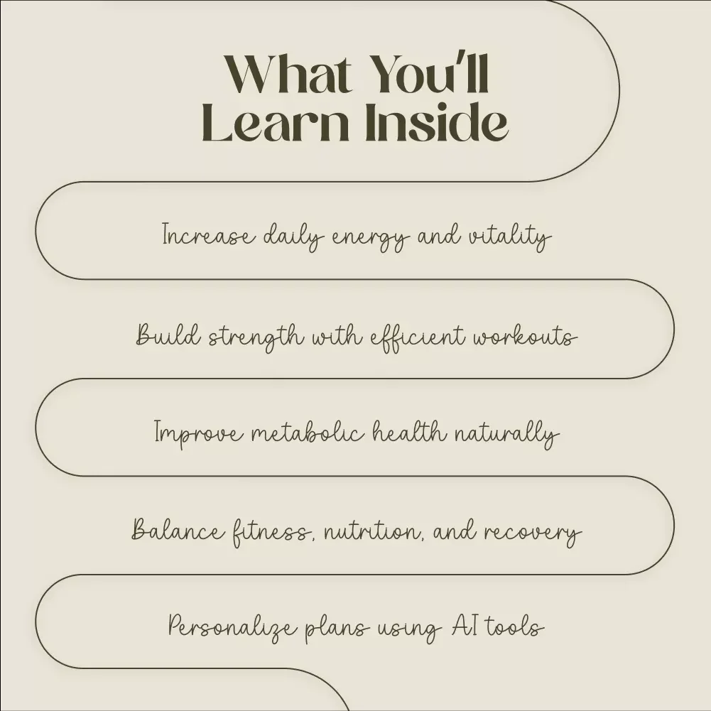 Workouts to Boost Your Health and Energy | Digital Fitness Guide for Metabolic Health, HIIT, Strength Training, and AI-Powered Wellness Planning