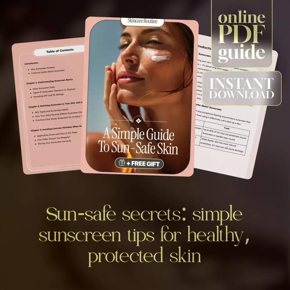A Simple Guide to Sun-Safe Skin | Digital Download Guide on How to Choose the Right Sunscreen, SPF Basics, and Sun Protection Tips