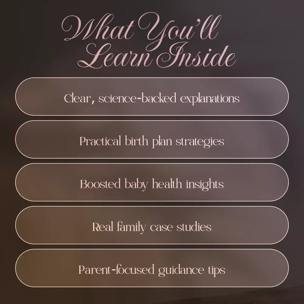 A Gentle Pause: The Life-Boosting Benefits of Delayed Cord Clamping | Digital Birth Guide, eBook, & Printable Checklist for Parents