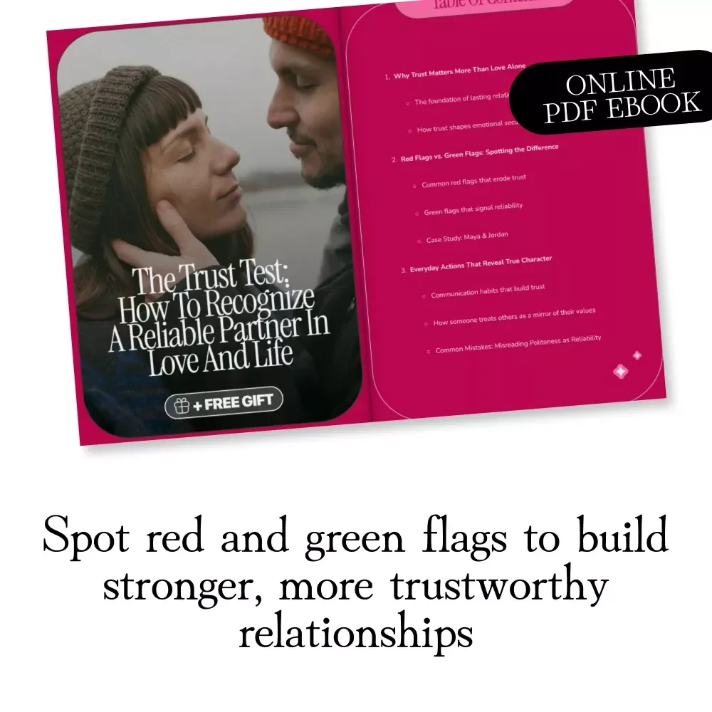 The Trust Test: How to Recognize a Reliable Partner in Love and Life | Relationship eBook, Digital Guide, Trust Checklist, Dating Red Flags, Love & Relationships