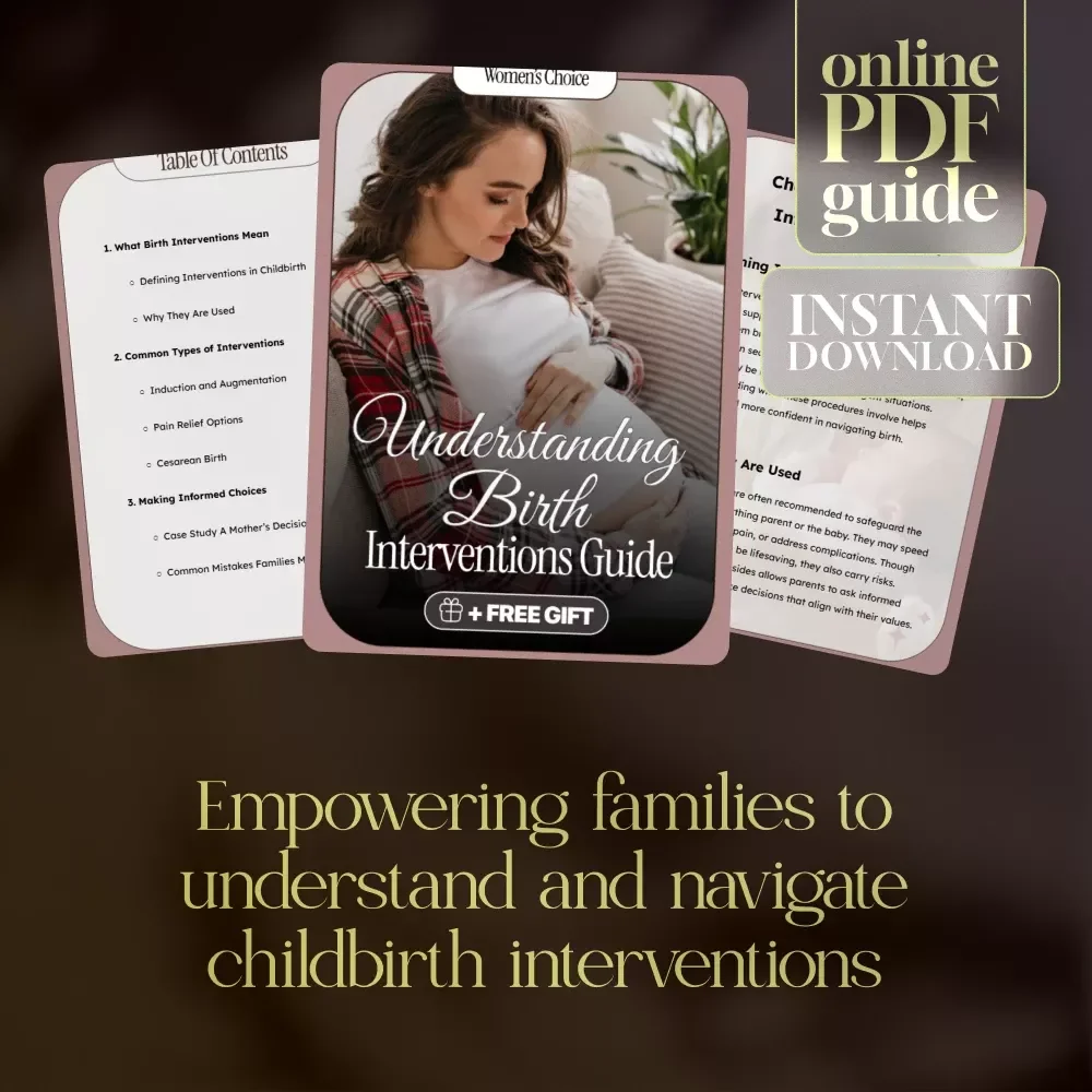 Understanding Birth Interventions Guide | Digital Download for Expecting Parents | Childbirth Education eBook & Checklist