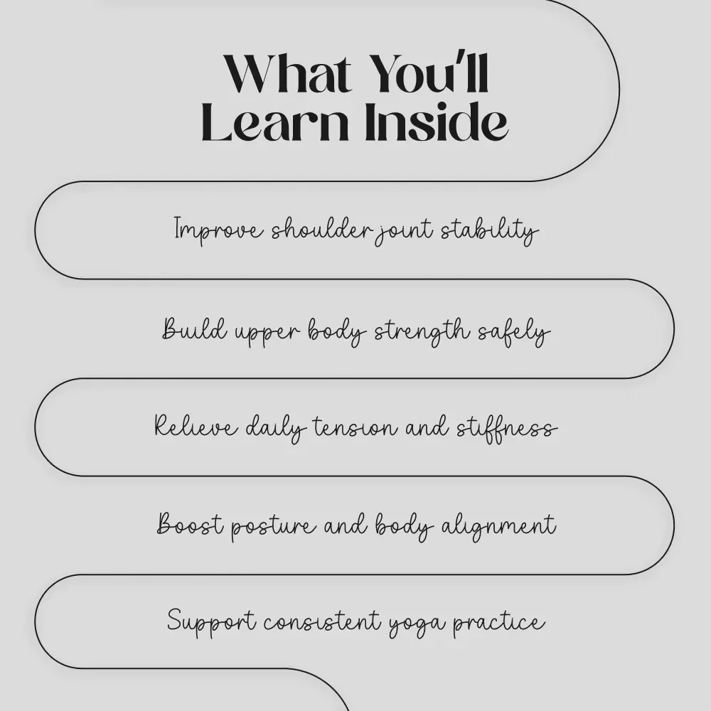 Strong & Steady: Yoga for Shoulder Stability Checklist | Digital Yoga Guide for Shoulder Strength, Balance & Flexibility