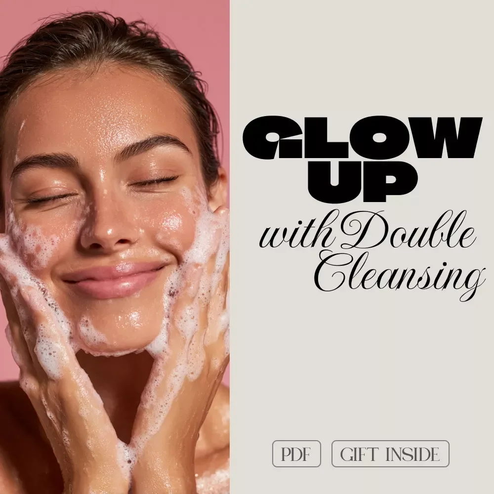 Glow Up with Double Cleansing How-To Checklist | Skincare Routine, Digital Download, Face Care Guide, Cleansing Checklist for Radiant Skin